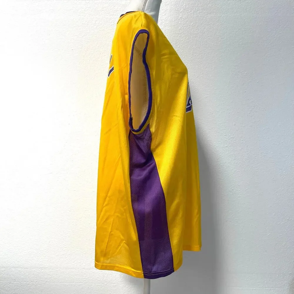 Champion LA Lakers Kobe Bryant #8 NBA Basketball Yellow/Purple Jersey Size 48/XL - Picture 6 of 12